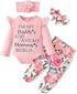 Onesies Daddy's girl in Mom world Jackets & Coats Little Palace Store Variant 4 0-3 Months